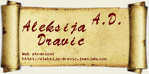 Aleksija Dravić vizit kartica